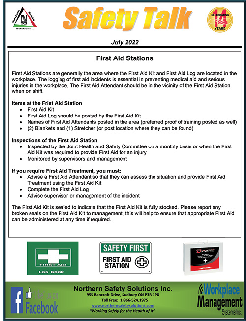 First Aid Stations July 2022